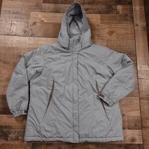 Columbia Hooded Winter Jacket Women's 2X Light Blue